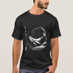 Japanse kalligrafie Bultrug in de ruimte Tranquil T-shirt