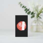 Japanse kalligrafie Japan Samurai Warrior Fighter Visitekaartje (Staand voorkant)