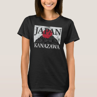 Japanse Kanazawa Fuji san vlag T-shirt
