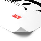 Japanse Kanji Art Mindfulness 'Splendor van de Nat Poster (Hoek)