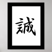 Japanse Kanji for Truth - Makato Poster (Voorkant)