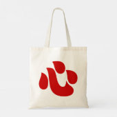 Japanse Kanji Hart 【Shin/Kokoro】 心 Tote Bag (Achterkant)