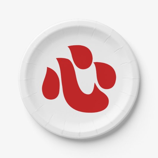 Japanse Kanji Heart 【 Shin/Kokoro 】 心 Papieren Bordje (Voorkant)