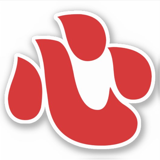 Japanse Kanji Heart 【 Shin/Kokoro 】 心 Sticker (Voorkant)