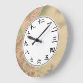 Japanse Kanji Number Clock Maple Trees Art Grote Klok (Hoek)