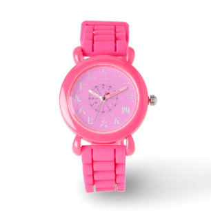 Japanse kanji-stijl [roze gezicht] horloge