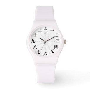 Japanse kanji-stijl [wit gezicht] horloge