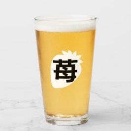 Japanse kanji Strawberry Glas