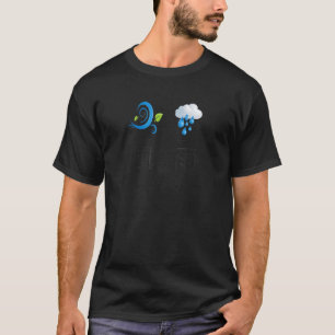 Japanse Kanji tekent voor wind en regen met een T-shirt