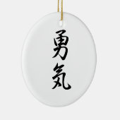 Japanse Kanji voor Courage - Yuuki Keramisch Ornament (Rechts)