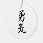 Japanse Kanji voor Courage - Yuuki Keramisch Ornament (Links)