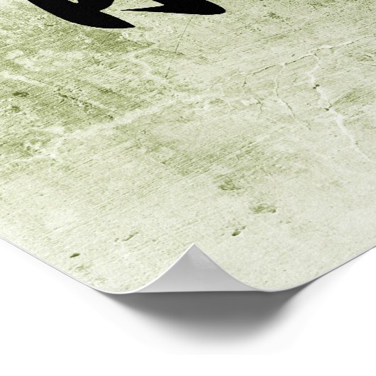 Japanse Kanji voor draak - Ryuu Poster (Hoek)