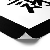 Japanse Kanji voor Gratitude - Kansha Poster (Hoek)