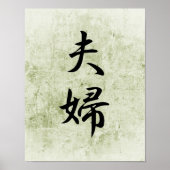 Japanse Kanji voor Husband en Wife - Fuufu Poster (Voorkant)
