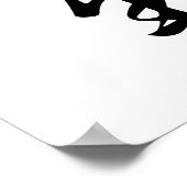 Japanse Kanji voor leraar - Sensei Poster (Hoek)