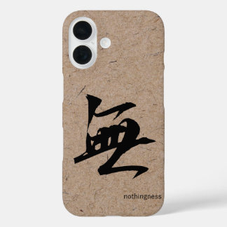 Japanse Kanji voor niets op Washi Paper iPhone 16 Hoesje