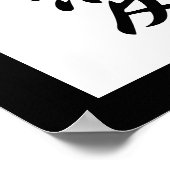 Japanse Kanji voor onveranderlijkheid - Fuhen Poster (Hoek)