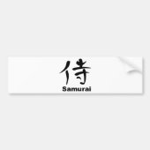 Japanse Kanji voor Samurai Bumpersticker (Voorkant)