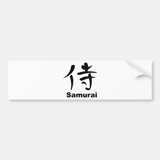 Japanse Kanji voor Samurai Bumpersticker (Voorkant)
