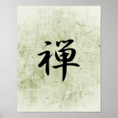 Japanse Kanji voor Zen - Zen Poster (Voorkant)