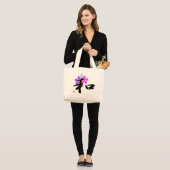 Japanse kanji wa(harmony) grote tote bag (Voorkant (model))