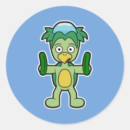 Japanse Kappa Yokai (met komkommers!) Ronde Sticker
