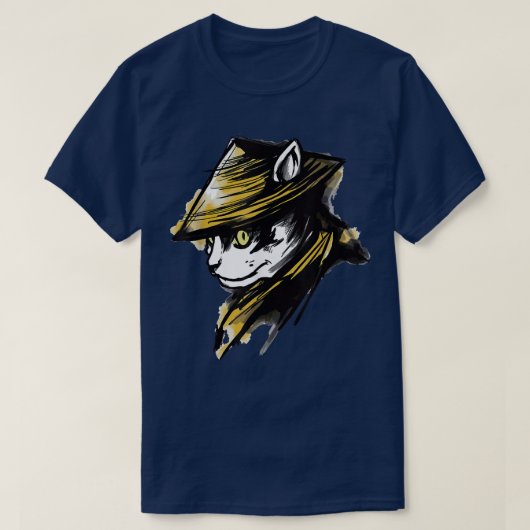 Japanse karakters van Samurai Cat (2) T-shirt (Design voorkant)