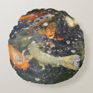 Japanse karp Koi viszwemmen Rond Kussen