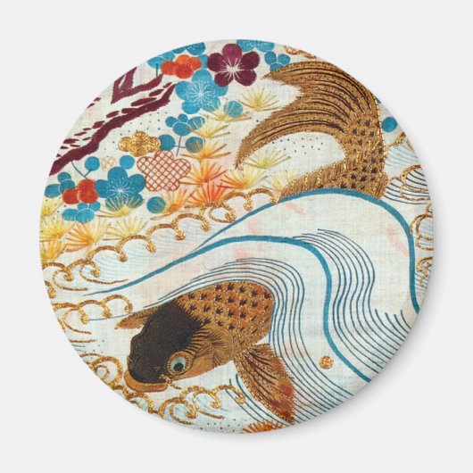 Japanse karper en stromend water Magneet (Voorkant)