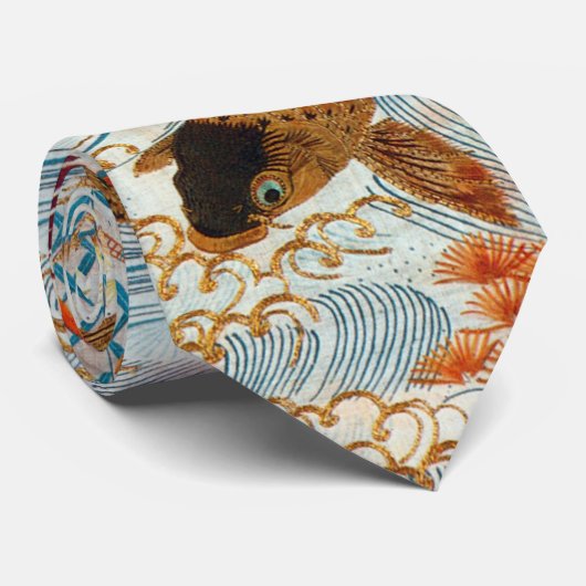  Japanse karper en stromend water Stropdas (Opgerold)