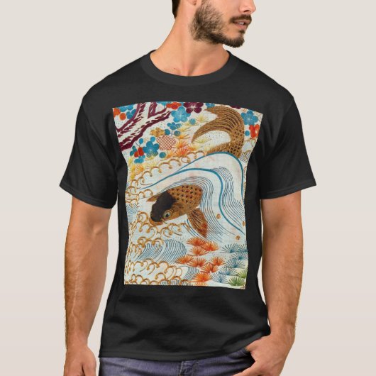 Japanse karper en stromend water T-shirt (Voorkant)