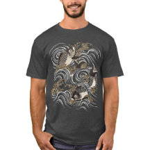  Japanse karper in golven