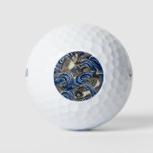  Japanse karper in Waves, Retro Golfballen (Voorkant)