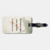 Japanse karper zwemt in lotusvijver bagagelabel (Achterkant horizontaal)