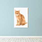 Japanse kat 6 canvas afdruk (Insitu (Houten vloer))