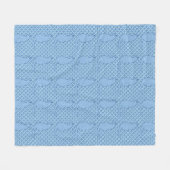 Japanse kat - Blauwe Kimono druk Fleece Deken (Voorkant (Horizontaal))