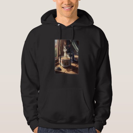 Japanse kat eet tonkotsu ramen hoodie (Voorkant)