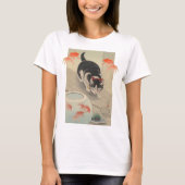  Japanse kat- en Goldviskunst T-shirt (Voorkant)