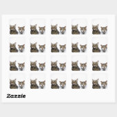 Japanse kat en Manx-kat op witte achtergrond Vierkante Sticker (Vel)