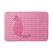 Japanse kat - Fuchsia roze batik Badmat (Voorkant)