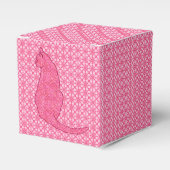 Japanse kat - Fuchsia roze batik Bedankdoosjes (Voorkant Zijde)