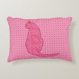 Japanse kat - Fuchsia roze batik Decoratief Kussen