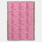 Japanse kat - Fuchsia roze batik Deken (Voorkant Verticaal)