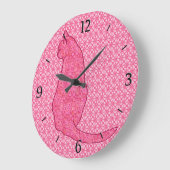 Japanse kat - Fuchsia roze batik Grote Klok (Hoek)