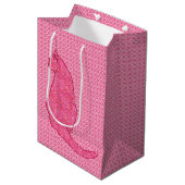 Japanse kat - Fuchsia roze batik Medium Cadeauzakje (Voorkant Gekanteld)