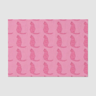 Japanse kat - Fuchsia roze batik Tissuepapier
