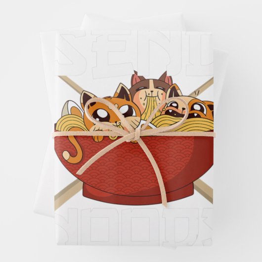 Japanse kat Japanse ramen noedels animme verzenden Inpakpapier Vel (In situ)