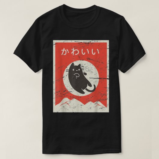  Japanse kat Kawaii Anime T-shirt (Design voorkant)