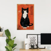 Japanse Kat Kunstprint Eclectisch Thuis (Direct Poster (Thuiskantoor)