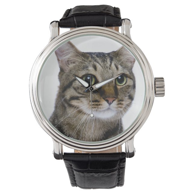 Japanse kat op witte achtergrond horloge (Voorkant)